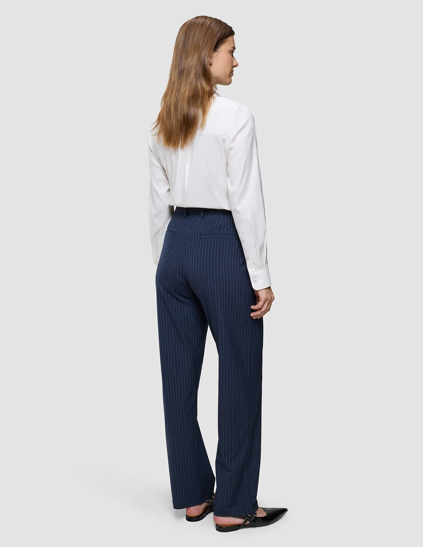 Essential Pants Straight Navy Pinstripe - Image 5
