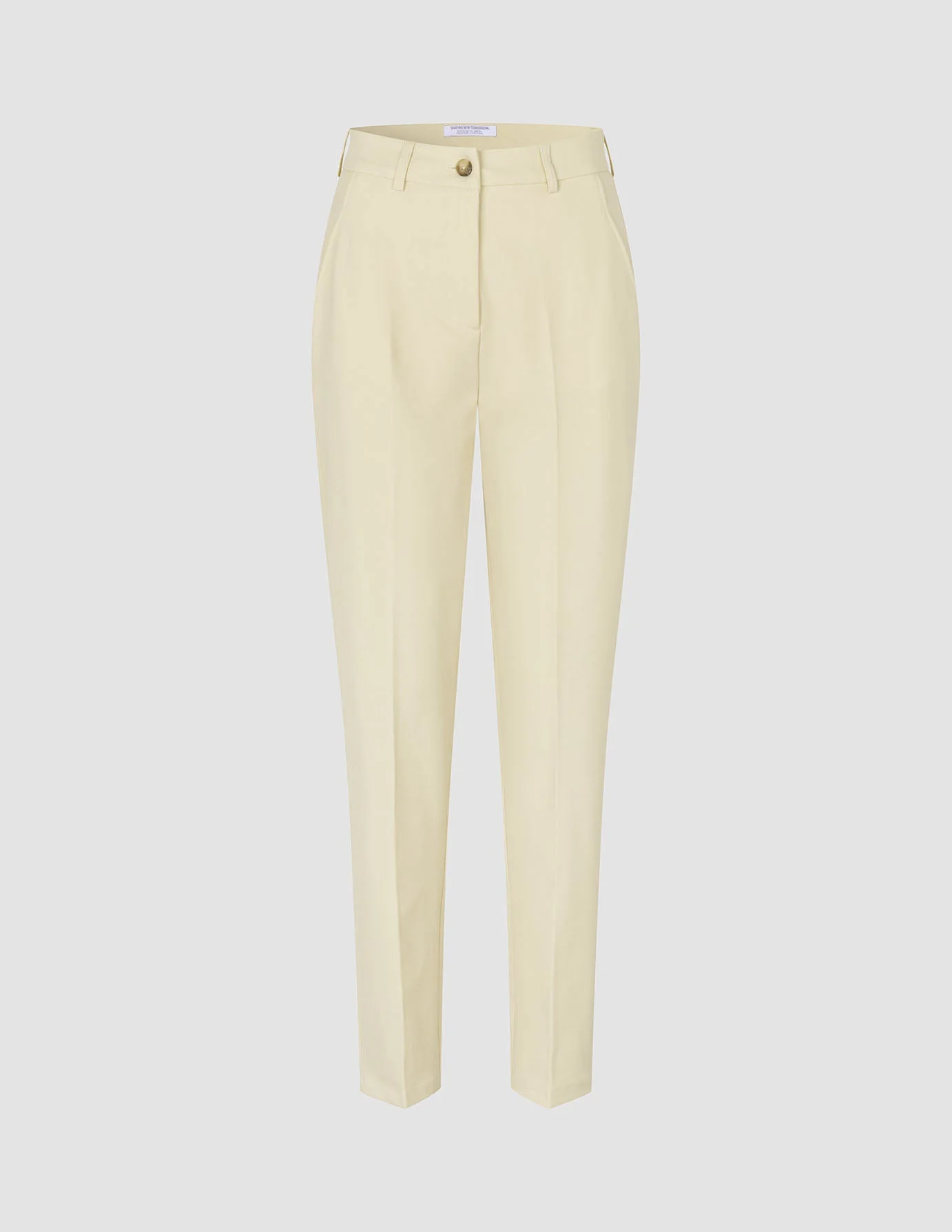 Women Essential Pants Tapered Misty Yellow - Image 3