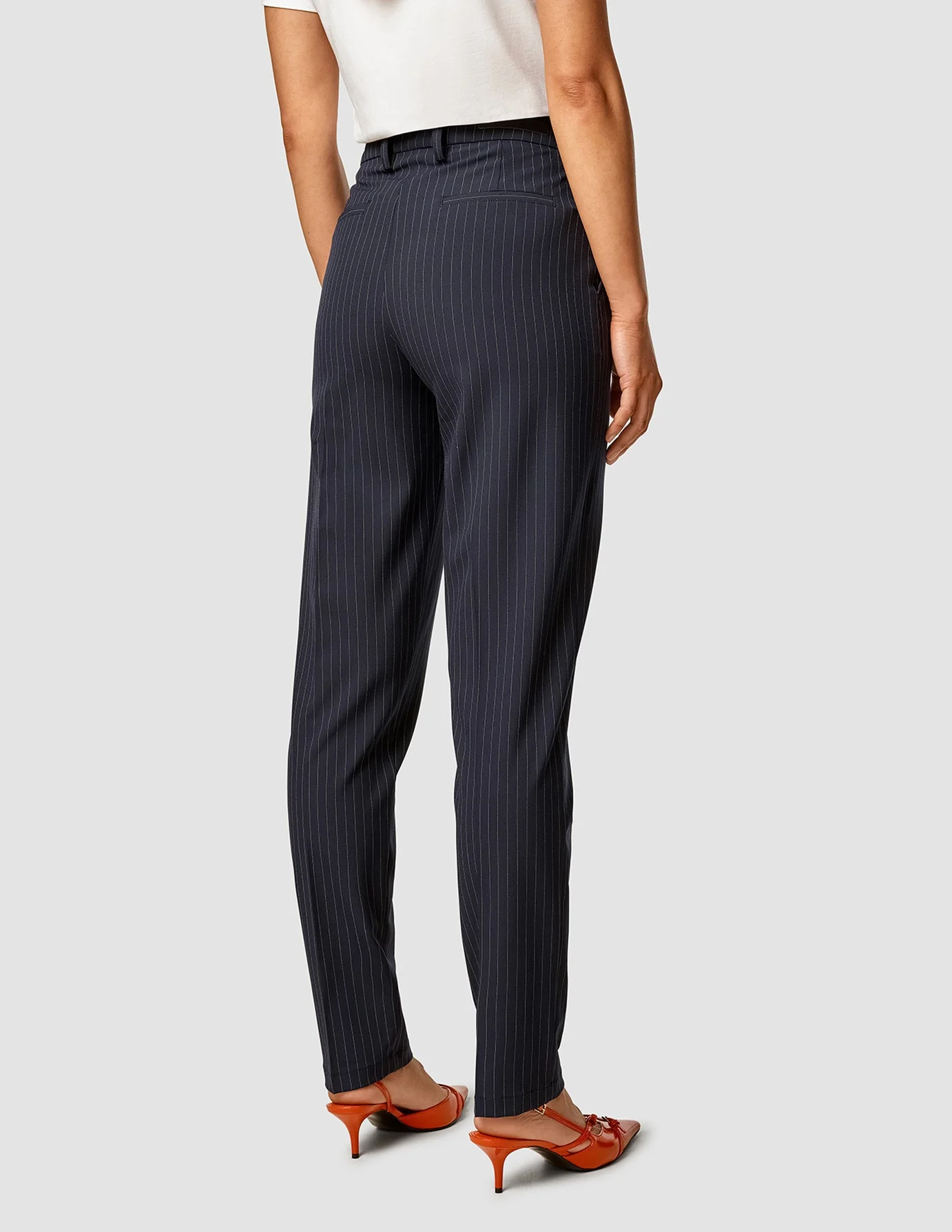 Essential Pants Tapered Navy Pinstripe - Image 5