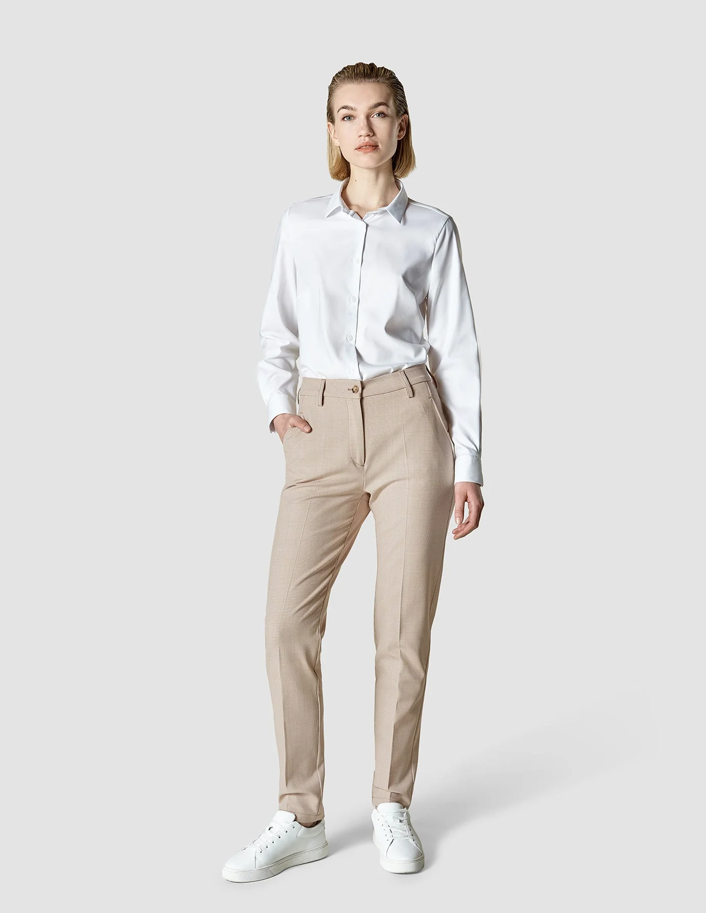 Essential Pants Tapered Toffee Check - Image 2