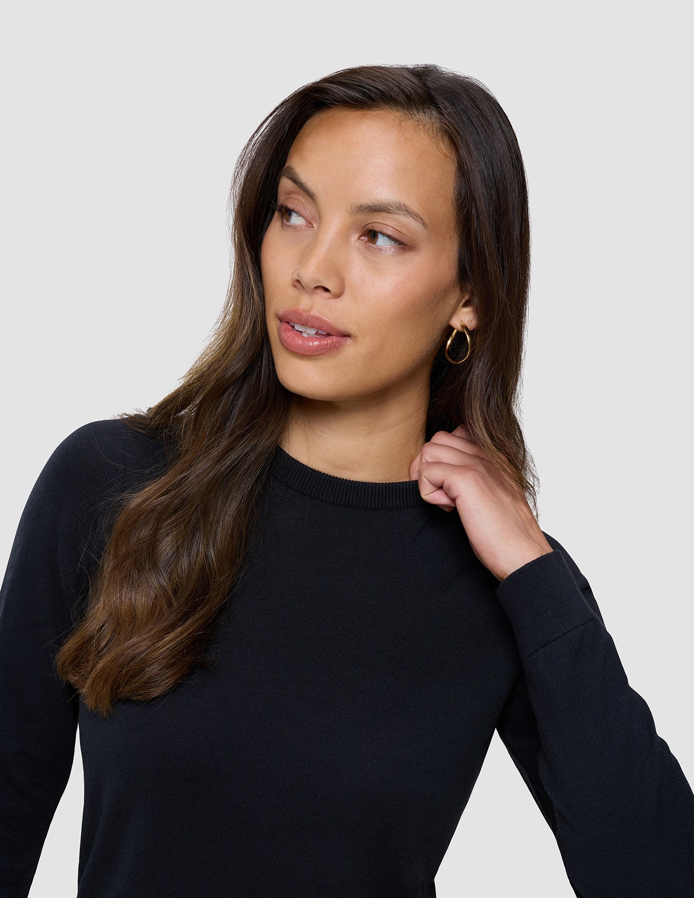 Fine Knit Crewneck Black - Image 4