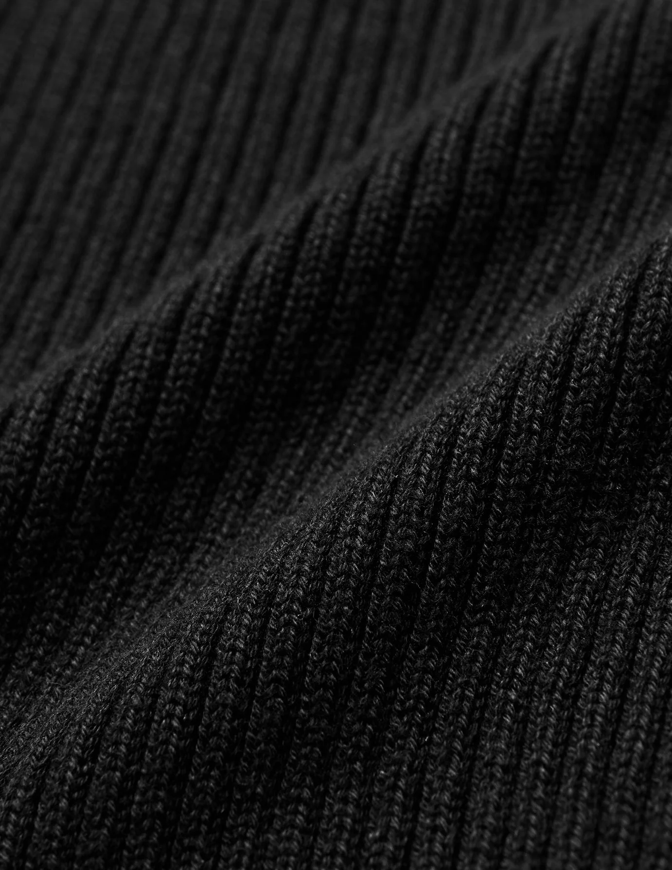 Women Fine Knit Rib Long Sleeve Black - Image 8