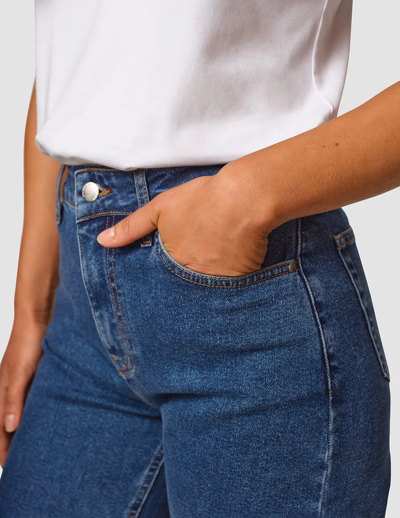 Jeans Straight Fit Medium Blue - Image 6