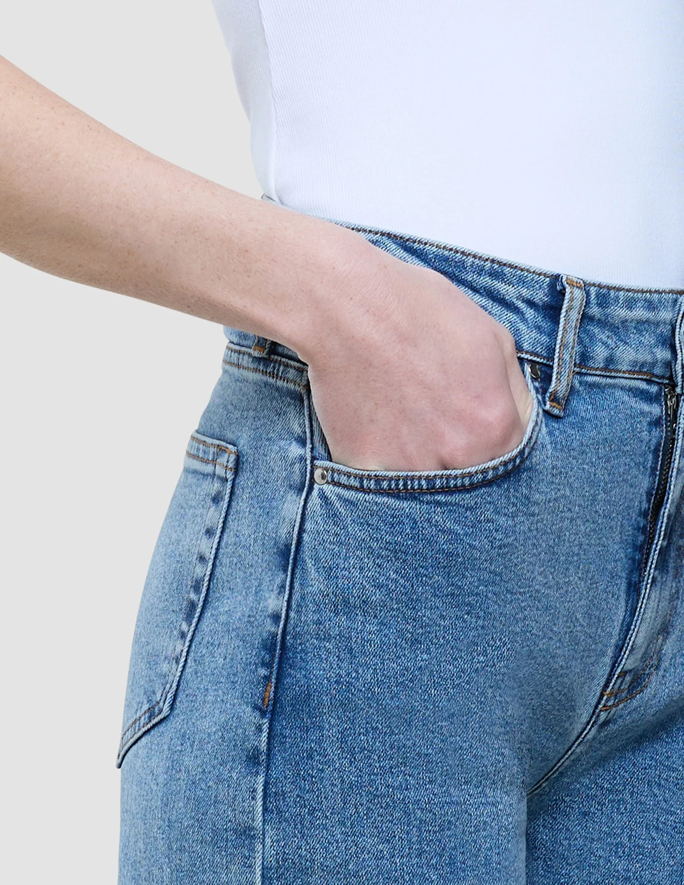 Jeans Straight Snow Blue Wash - Image 4