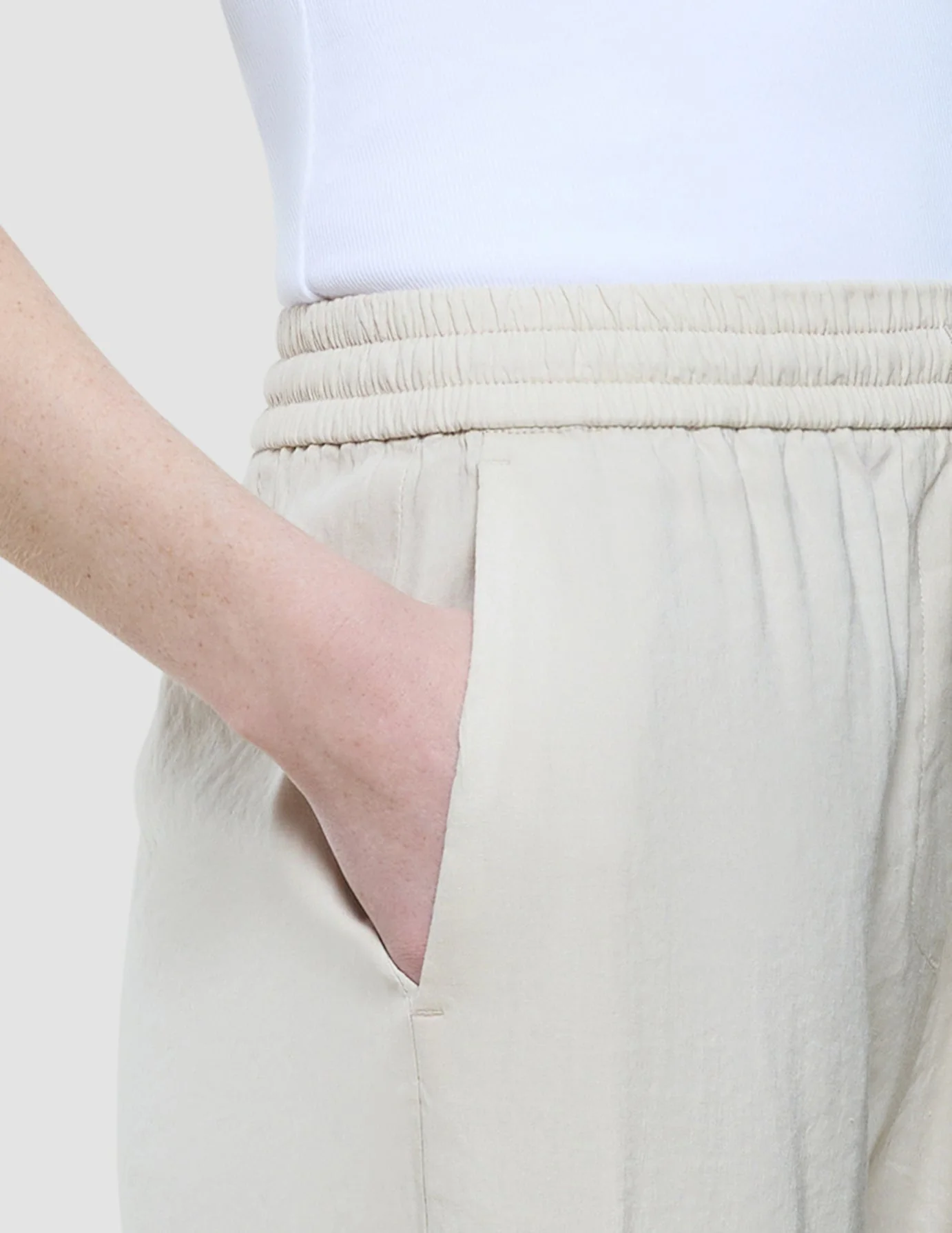 Women's Linen Pants Relaxed Sandy Beige - Image 5
