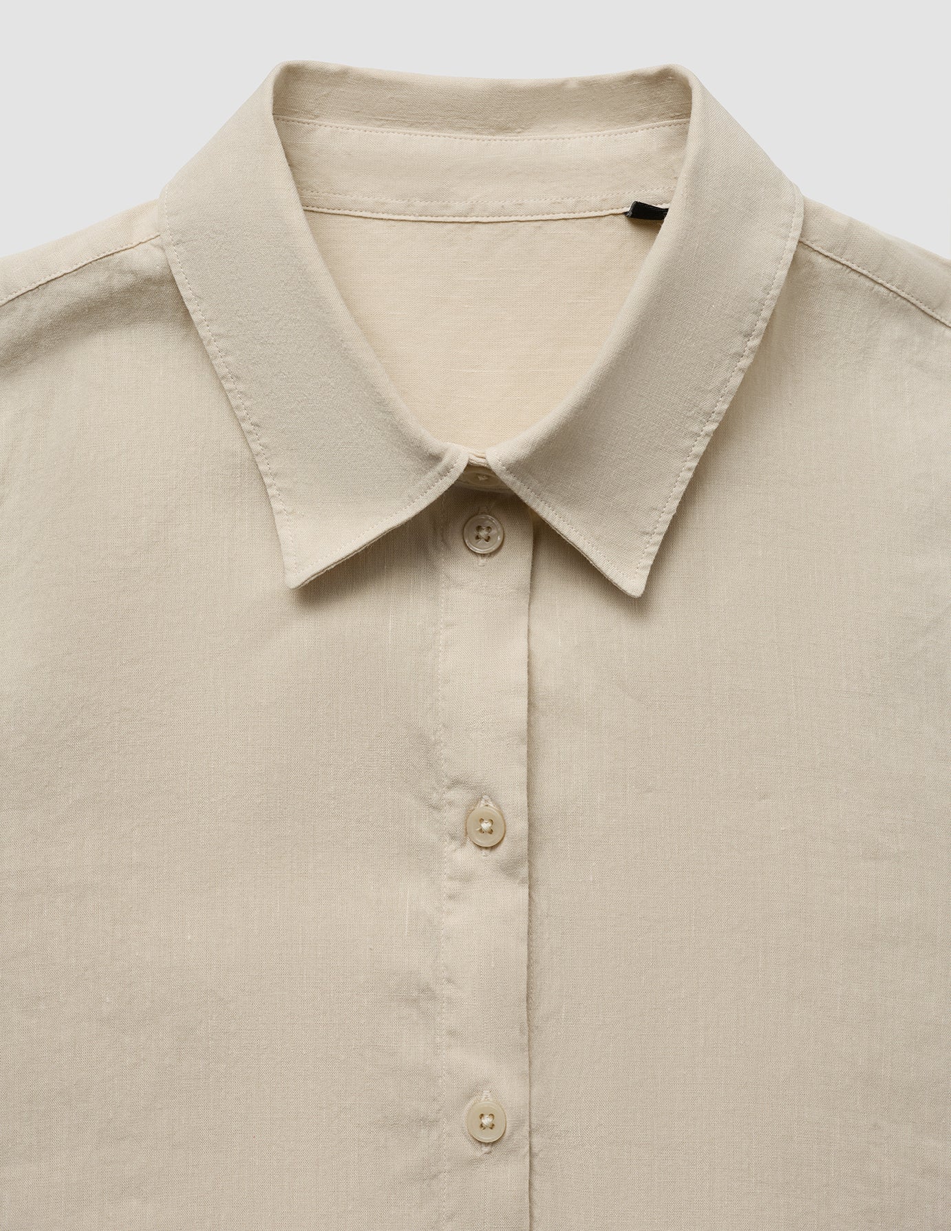 Women's Linen Shirt Sandy Beige - Image 7