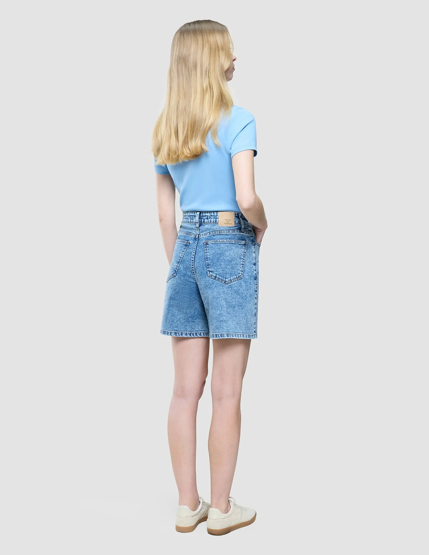 Women's Rib T-Shirt Blissful Blue - Image 6