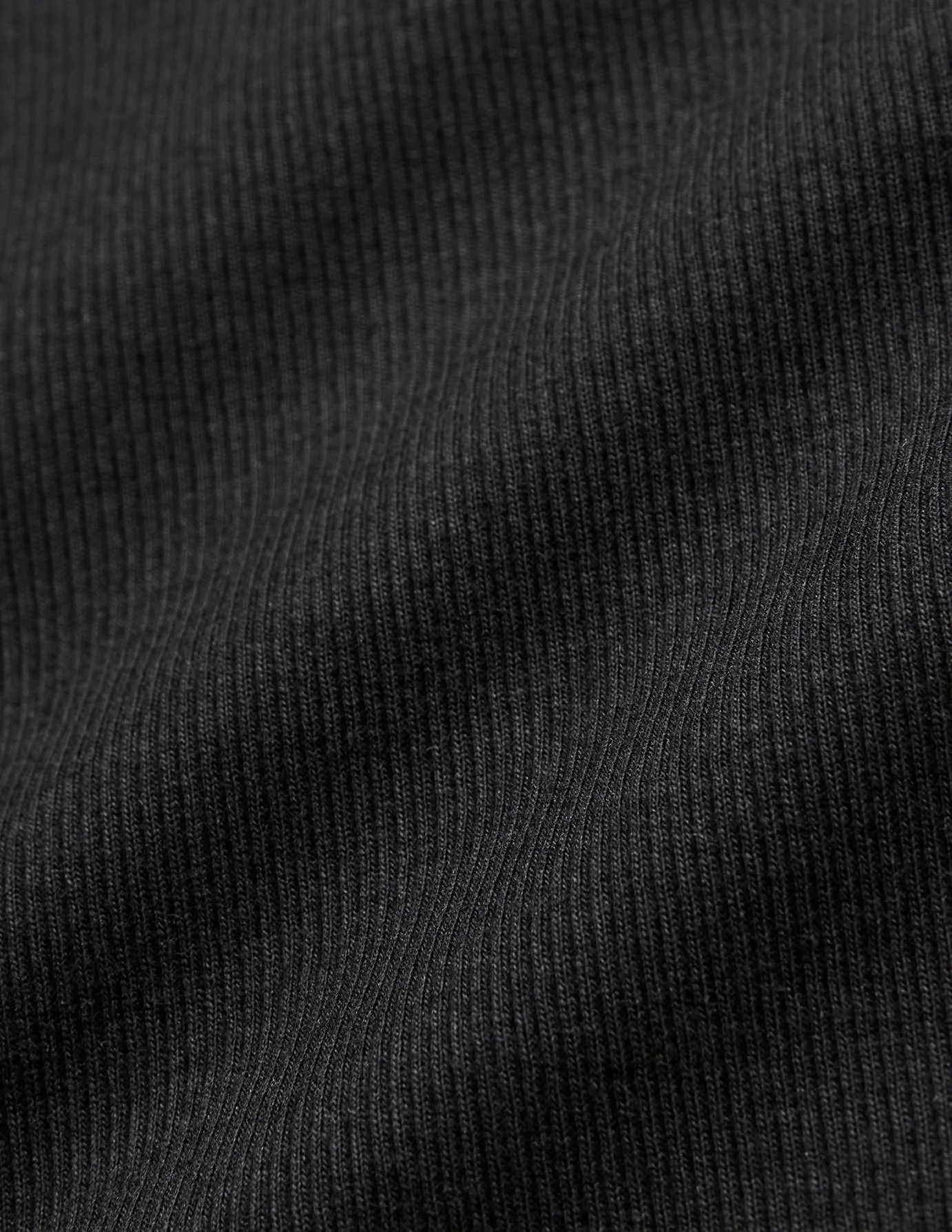 Women Rib T-Shirt Long Sleeve Black - Image 7