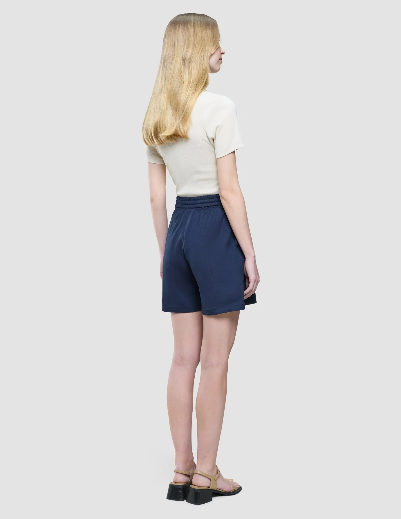 Women Rib T-Shirt Sandy Beige - Image 6
