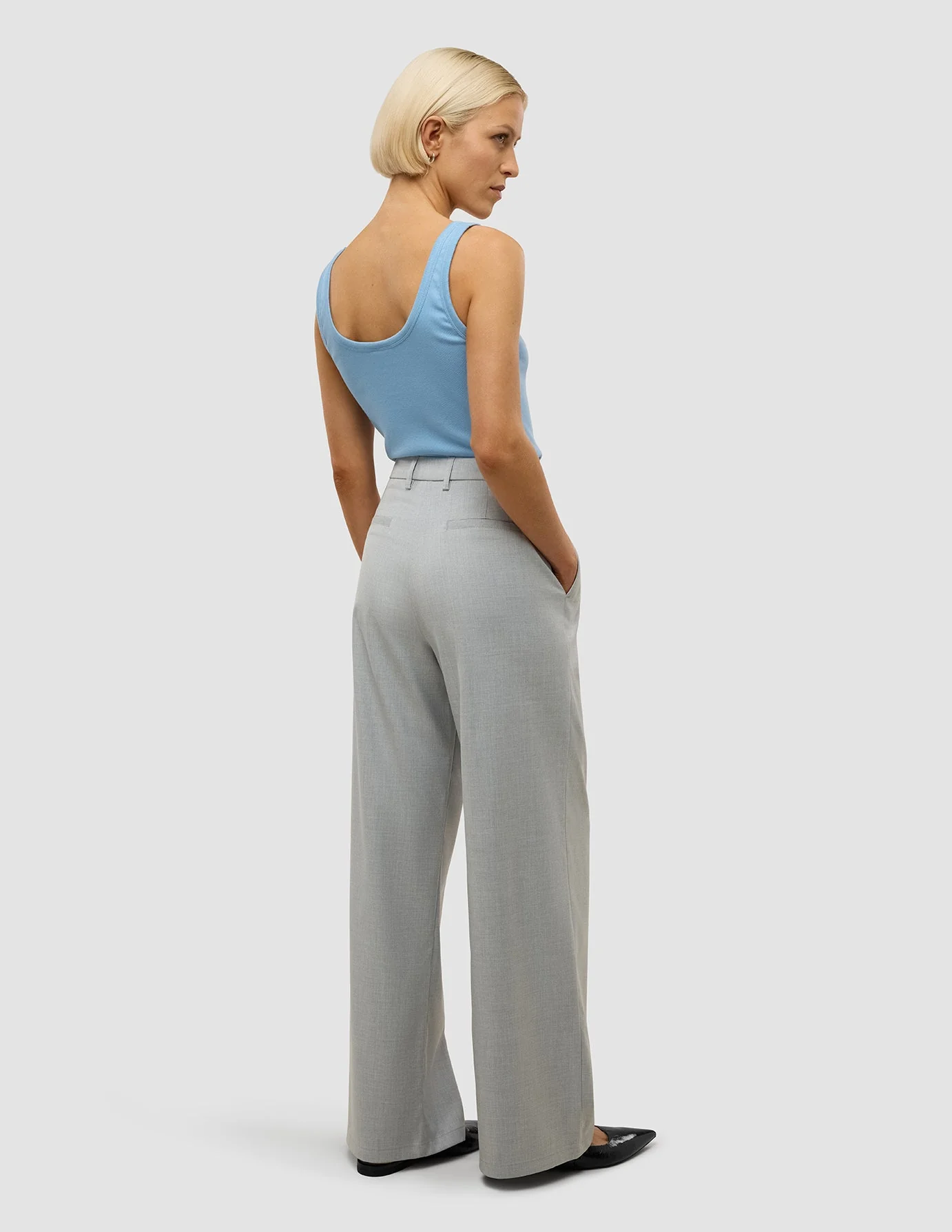 Women's Skye Pants Wide Grey Pine Melange - Image 4