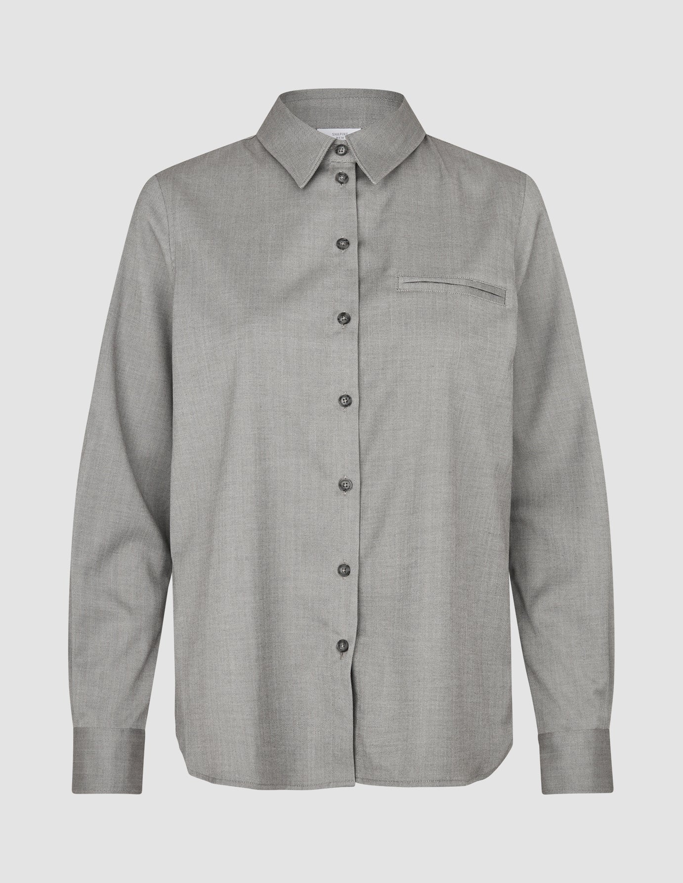 Women's Skye Shirt Mellow Beige Herringbone - Image 3