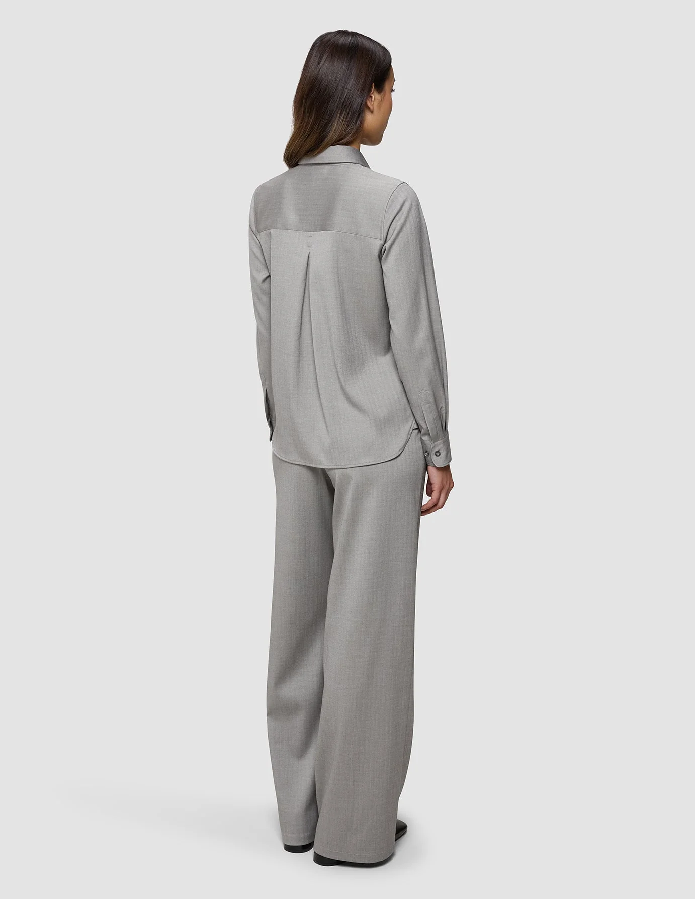 Women's Skye Shirt Mellow Beige Herringbone - Image 5