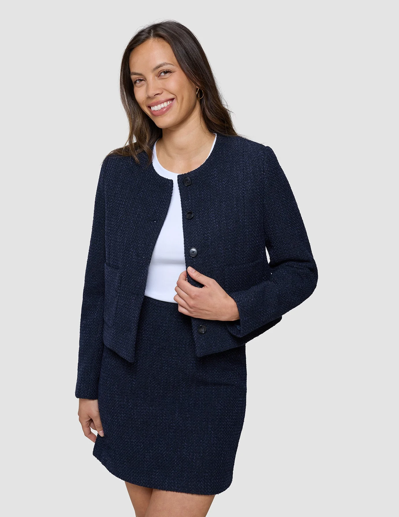 Women's Sorae Short Jacket Midnight Blue - Image 5