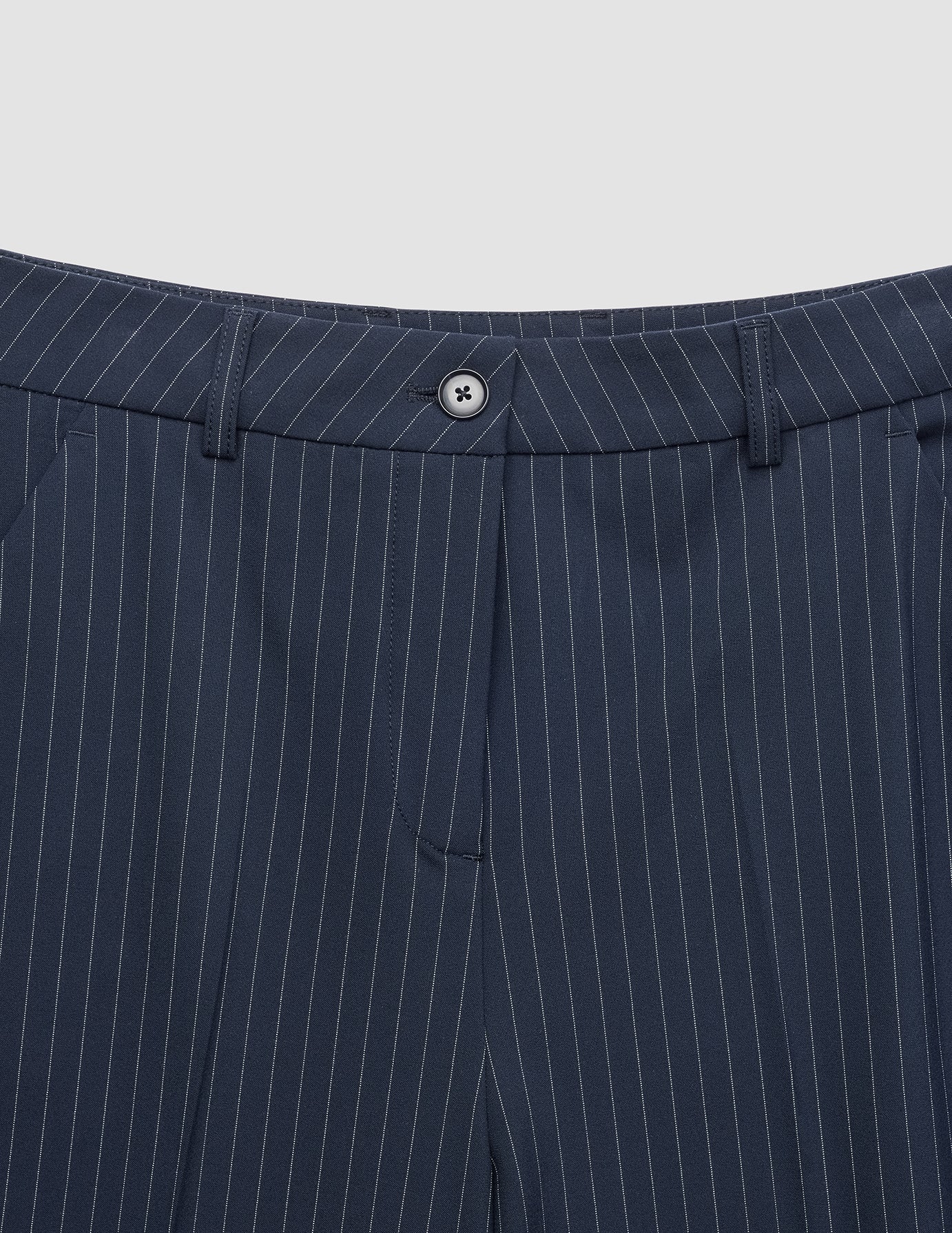 Women's Essential Pants Wide Navy Pinstripe - Image 7